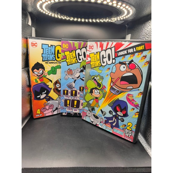 Other - Teen Titans Go DVD Lot Complete 1st Season Lo-Tech Heroes Lookin For A Fight DC